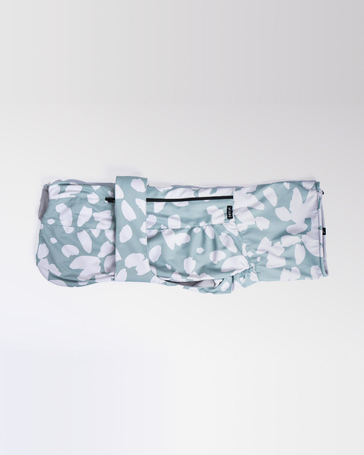 Helena Raincoat in Mint, laid flat