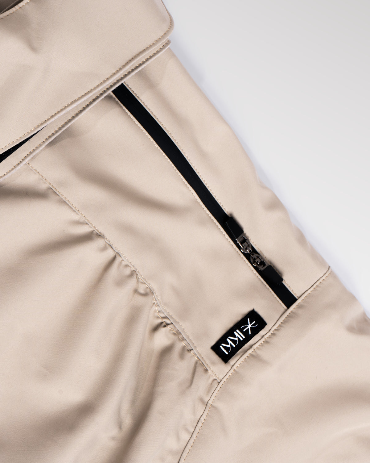 Helena Raincoat in Taupe, close-up detail