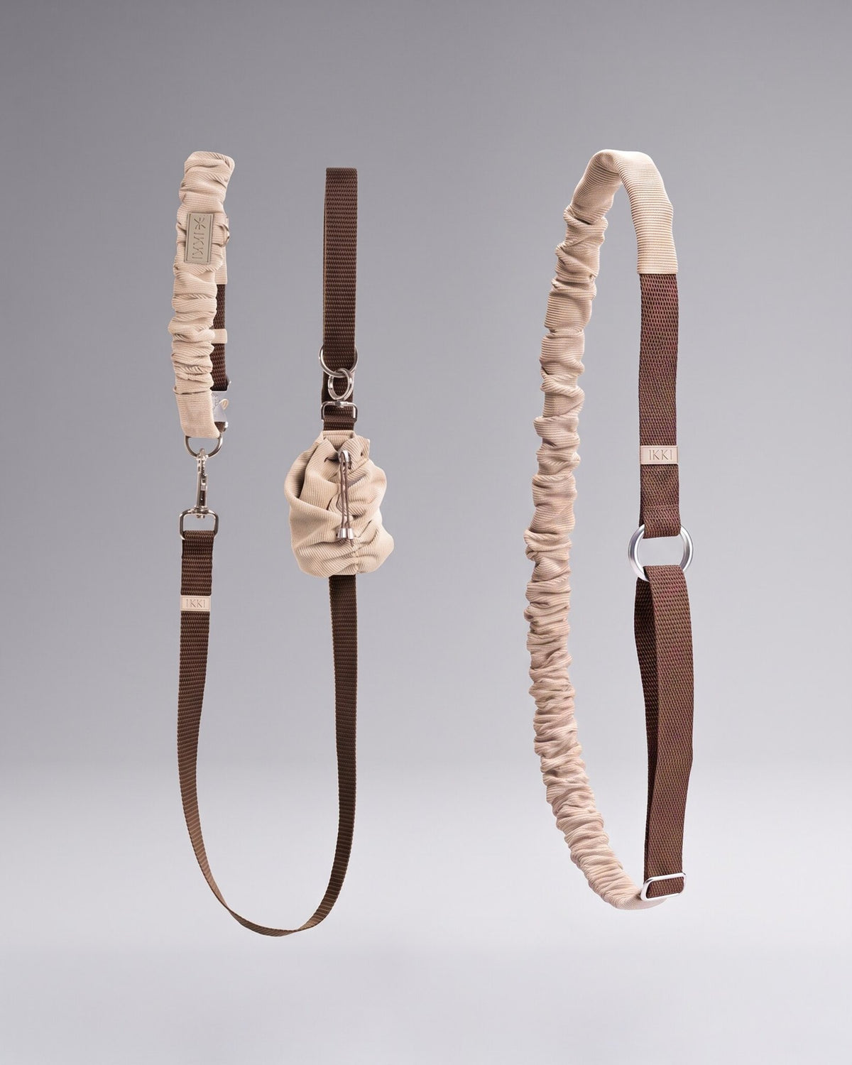 Noah Set in Coffee: leash, pouch and body strap