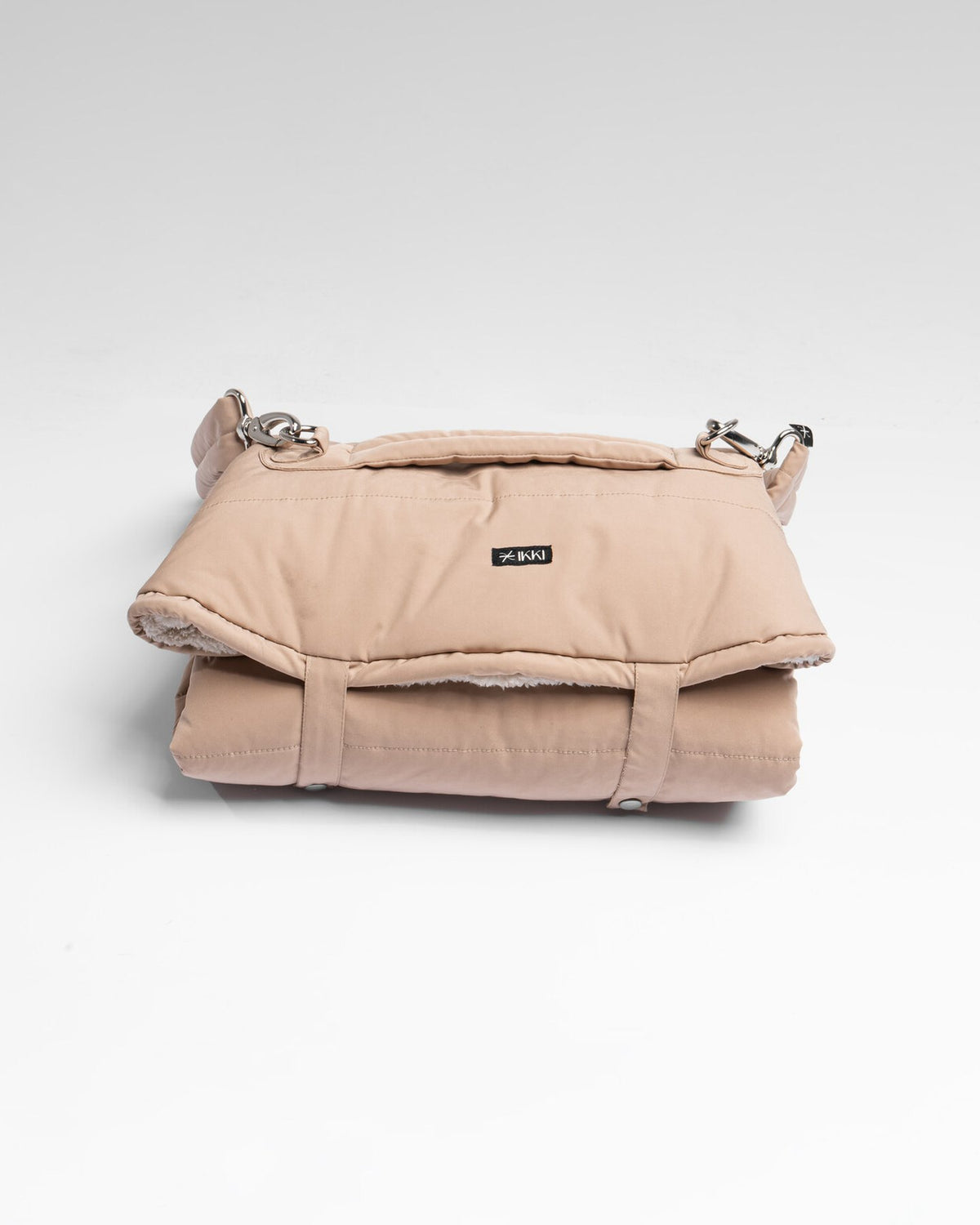 Ole Mat in Camel, folded with carry strap